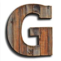 Rustic Wooden Letter G - Distressed Reclaimed Wood Wall Art photo
