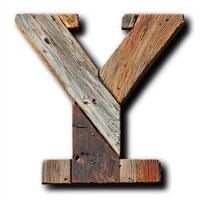 Rustic Wooden Letter Y - Distressed Reclaimed Wood Wall Art photo