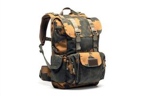 Military Tactical Backpack with Camouflage Pattern and MOLLE Compatibility photo