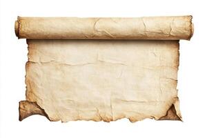 Old Parchment Scroll with Antique Texture photo