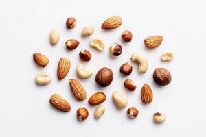 Mixed Nuts Assortment Overhead View photo
