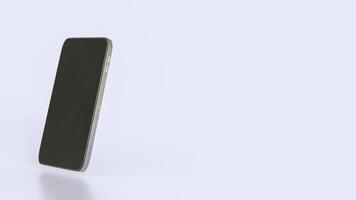 Smart phone on white Background for Business or technology concept 3d Rendering. photo
