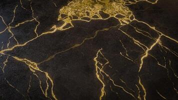 The Black Gold Marble for texture Background 3d Rendering. photo