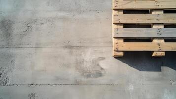 Concrete loading dock with distinct pallet marks and texture photo