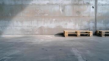 Concrete loading dock texture background showcasing pallet marks and smooth surface photo