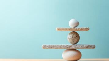 Balancing stones for a calm display photo