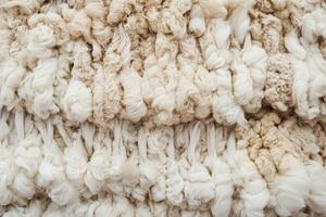 Textured fabric close up displaying fluffy fibers photo