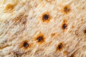 Close up view of textured surface with dark spots photo