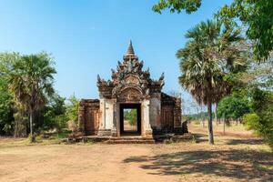 Ancient temple ruins in a serene landscape photo