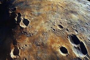 Distant planet has cratered surface photo