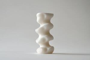 Unique abstract sculpture in soft white color photo
