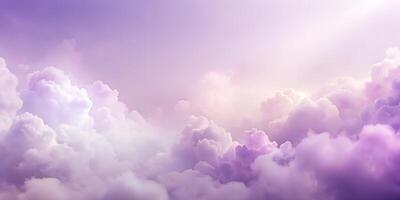 Stunning Purple Clouds in a Serene Sky Landscape for Design and Artistic Backgrounds photo
