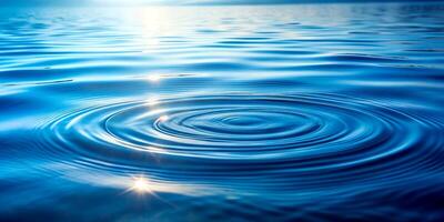 Calm Water Surface with Ripples and Sunlight Reflections Ideal for Tranquil Design and Nature Themes in Various Creative Projects photo