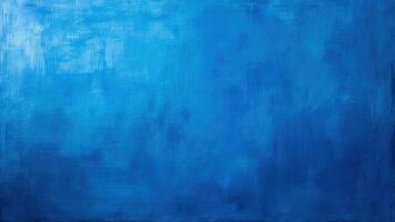 Textured blue acrylic paint background with brushstrokes providing a dynamic and artistic gradient for various creative concepts photo