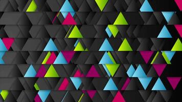 Bright triangles geometric tech abstract animation video