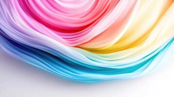 Abstract flowing fabric, vibrant colors photo