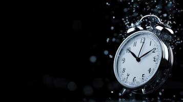 Time slipping away. Watery alarm clock photo