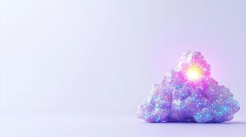 Abstract, iridescent rock formation, soft pastel hues photo