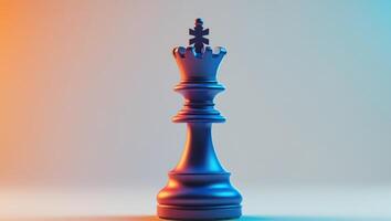 A 3d image of a chess piece on a colorful background photo
