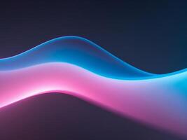 Abstract Curve with Dynamic Light. A Seamless Blend of Pink and Blue Gradient Colors. photo