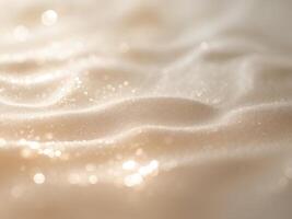 Golden Texture of Fabric with Bokeh, Abstract Elegant Background, Soft and Shiny photo