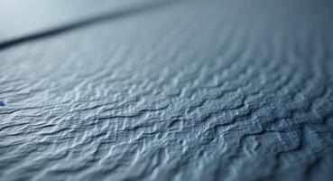 Abstract Texture. Wavy Blue Surface with Interesting Ridges and Shadows Detailed View photo