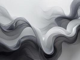Abstract background with white and black waves photo