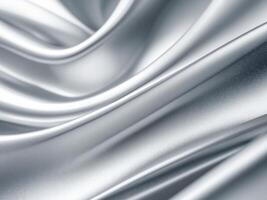 Abstract Silver Fabric Waves, Texture, and Elegant Design for Backgrounds and Presentations. photo