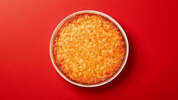 Top View Macaroni And Cheese With Bacon, Food Photography photo