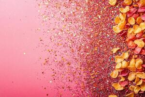 Top View Of Kettle Chips On Vibrant Background With Copy Space, Cuisine Photography photo