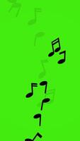 Abstract floating music notes symbol animation video