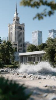 un edificio en el distancia foto