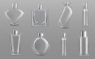 Realistic Empty Perfume Bottle Background vector