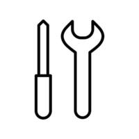 Settings Tools with Wrench and Screwdriver vector