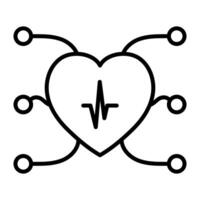 Heartbeat Enhanced by Left and Right AI Lines vector