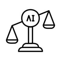 Balanced Law Scale with AI Core vector