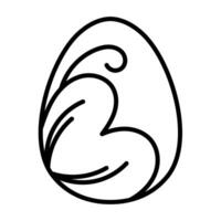 Egg Adorned with Butterfly Side View vector