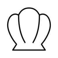 Sea shell with slightly curved lines vector