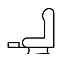 Train Seat with Footrest Feature vector