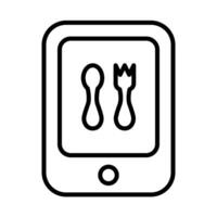 Order Train Meals via Mobile App vector