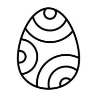 Egg with Concentric Ring Layers vector