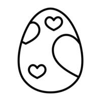 Egg Covered with Mixed Heart Shapes vector