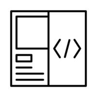 Programmer Role with Code and Display View vector
