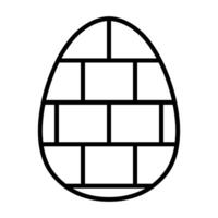 Egg Decorated with Brick Stack Pattern vector