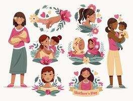 CUTE LITTLE BABIES ORIGINAL SET vector