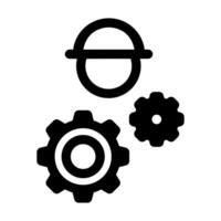 Technicians and gears vector