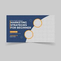 Professional Event Banner for Virtual Conferences and Corporate Presentations vector
