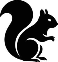 Squirrel Simple Silhouette Graphic, Minimal Squirrel Art vector