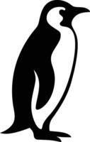Penguin Simple Outline Graphic, Minimal Penguin Silhouette vector