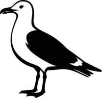Seagull Simple Graphic Design, Minimal Seagull Silhouette vector